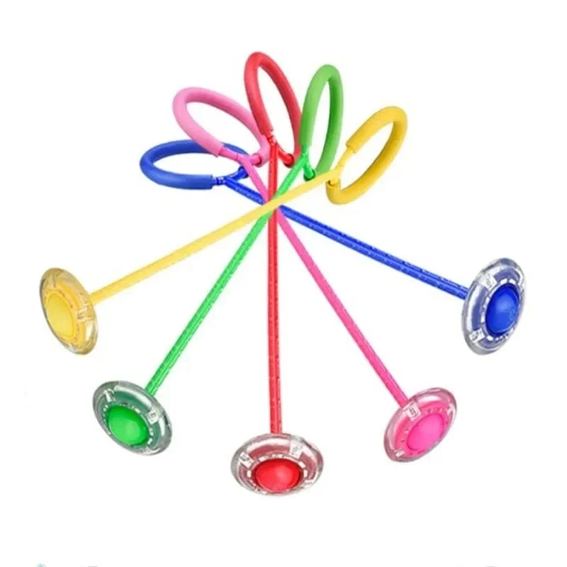 Flash Jumping Foot Force Ball Kinder Outdoor Fun Sport Spielzeug LED Kinder Springen Kraft Reaktion Training Ball Kind-Eltern-Spiele