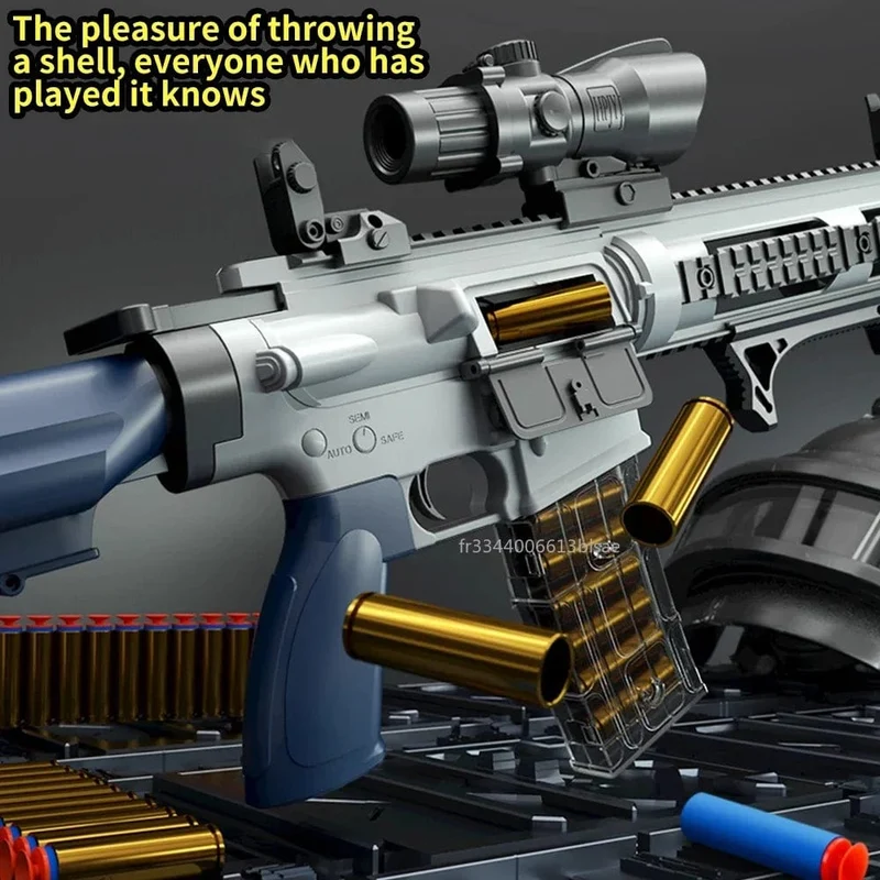M416 Shell Ejection Soft Bullet Spielzeugpistole EVA Scharfschützengewehr Manuelles Laden Eat Chicken Waffe Jungen Spielzeugpistole CS Kampfspiel Geschenk
