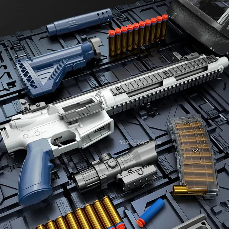 M416 Shell Ejection Soft Bullet Spielzeugpistole EVA Scharfschützengewehr Manuelles Laden Eat Chicken Waffe Jungen Spielzeugpistole CS Kampfspiel Geschenk
