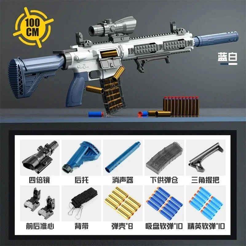 M416 Shell Ejection Soft Bullet Spielzeugpistole EVA Scharfschützengewehr Manuelles Laden Eat Chicken Waffe Jungen Spielzeugpistole CS Kampfspiel Geschenk