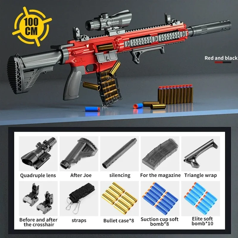 M416 Shell Ejection Soft Bullet Spielzeugpistole EVA Scharfschützengewehr Manuelles Laden Eat Chicken Waffe Jungen Spielzeugpistole CS Kampfspiel Geschenk