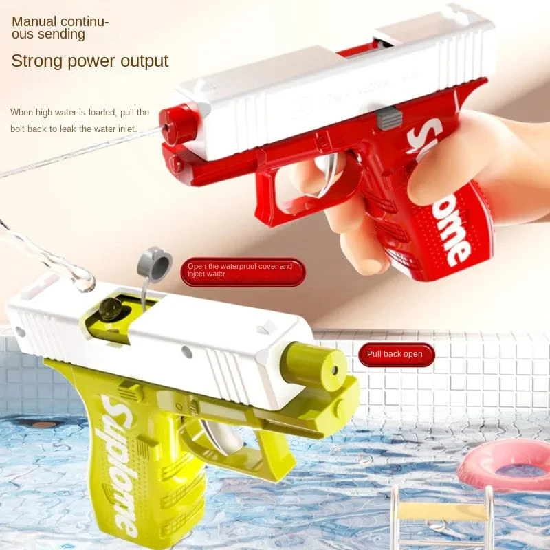 Kinder Wasserpistole,Manuelle Dauerbetrieb Ges.mbH Wasserpistole,Jungen und Mädchen Spielen Mit Eimer Kühlspielzeug Im Sommer