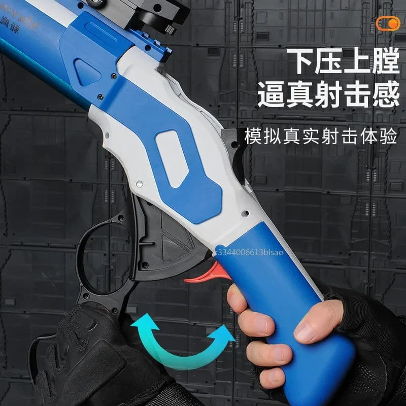 M1887 Winchester Soft Bullet Shell Ejection Throwing Toy Gun Blaster Kunststoff Manual Launcher Modell für Kinder Erwachsene CS Go