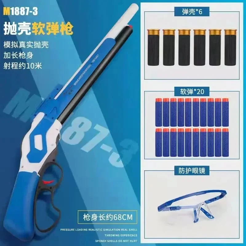 M1887 Winchester Soft Bullet Shell Ejection Throwing Toy Gun Blaster Kunststoff Manual Launcher Modell für Kinder Erwachsene CS Go
