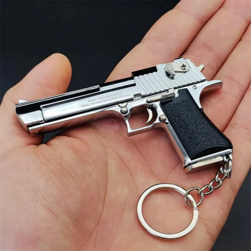 1:3 Massivholz Griff 1911 Metall Schlüsselanhänger Modell Spielzeug Pistole Miniatur Legierung Pistole Sammlung Spielzeug Geschenk Anhänger