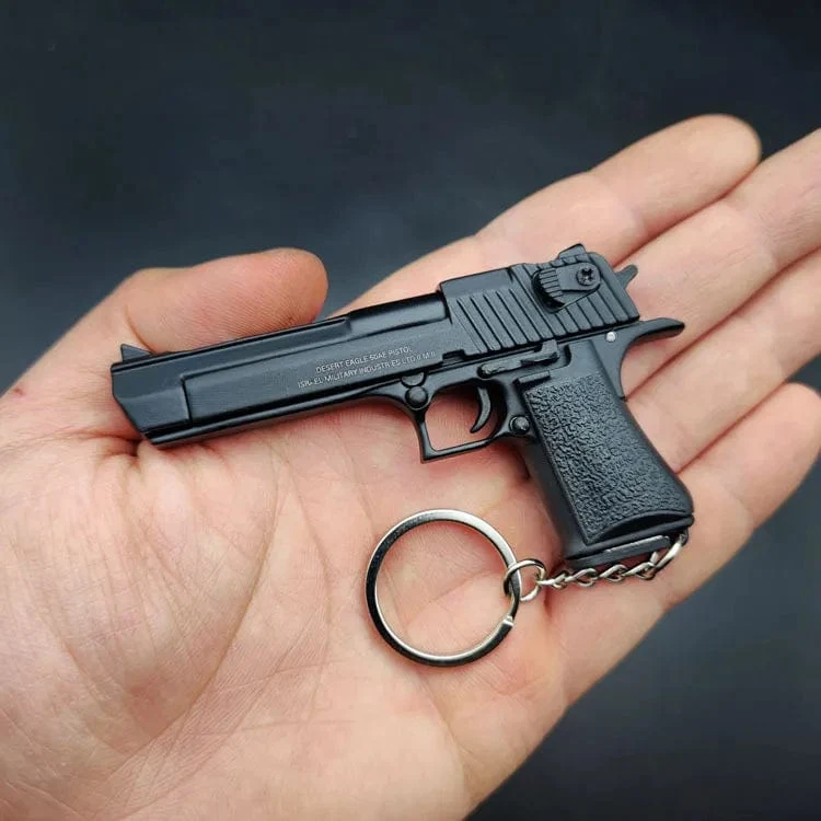 1:3 Massivholz Griff 1911 Metall Schlüsselanhänger Modell Spielzeug Pistole Miniatur Legierung Pistole Sammlung Spielzeug Geschenk Anhänger