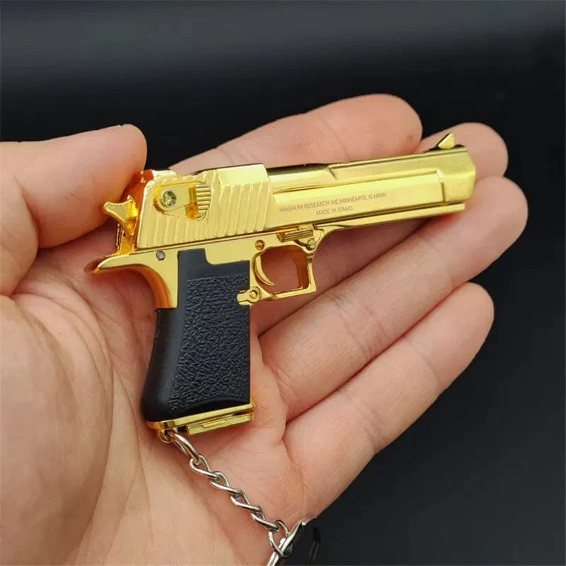 1:3 Massivholz Griff 1911 Metall Schlüsselanhänger Modell Spielzeug Pistole Miniatur Legierung Pistole Sammlung Spielzeug Geschenk Anhänger
