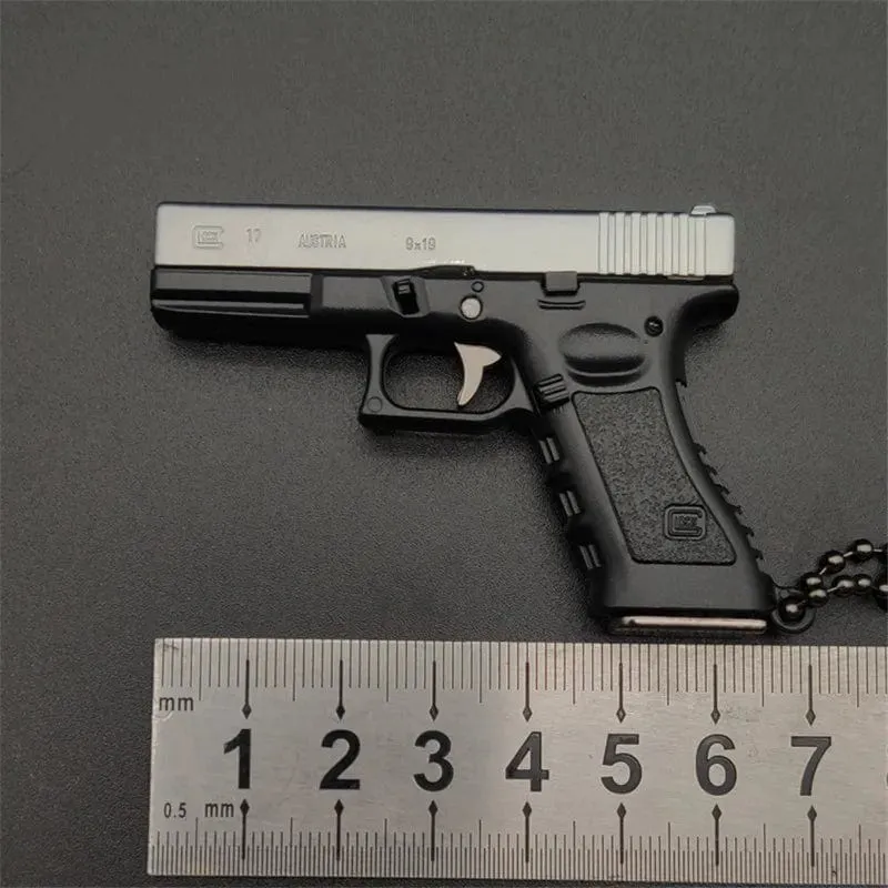 1:3 Massivholz Griff 1911 Metall Schlüsselanhänger Modell Spielzeug Pistole Miniatur Legierung Pistole Sammlung Spielzeug Geschenk Anhänger