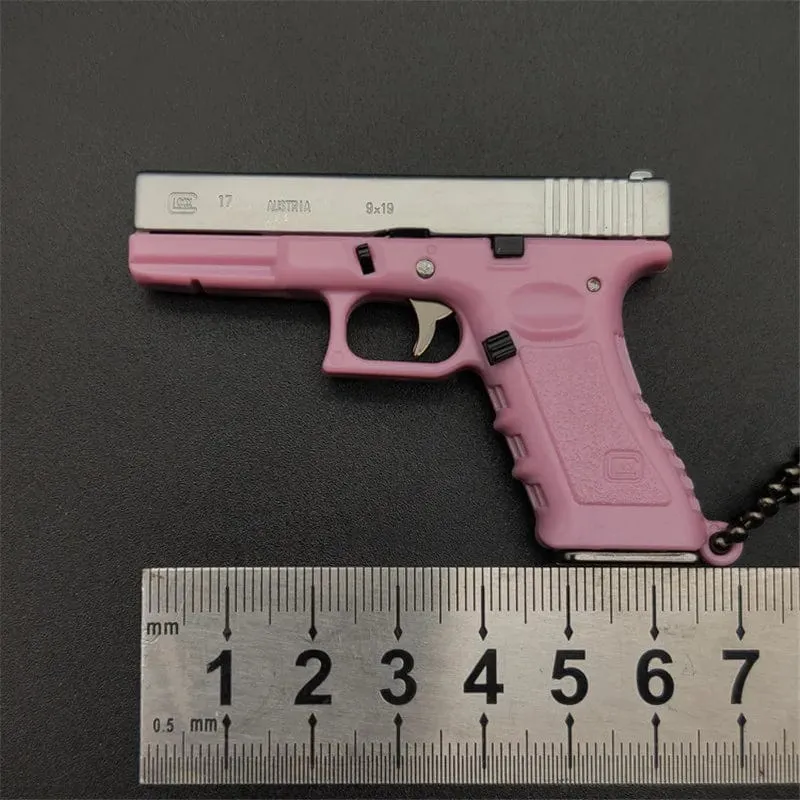 1:3 Massivholz Griff 1911 Metall Schlüsselanhänger Modell Spielzeug Pistole Miniatur Legierung Pistole Sammlung Spielzeug Geschenk Anhänger