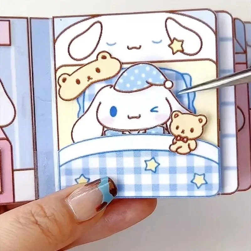 Sanrio Kawali My Melody Cinnamoroll Pochacco Pompompurin Stickerspiele Ruhiges Buch Lustiges DIY Anime Mädchen Geschenk Geschenk Spielzeug für Kinder