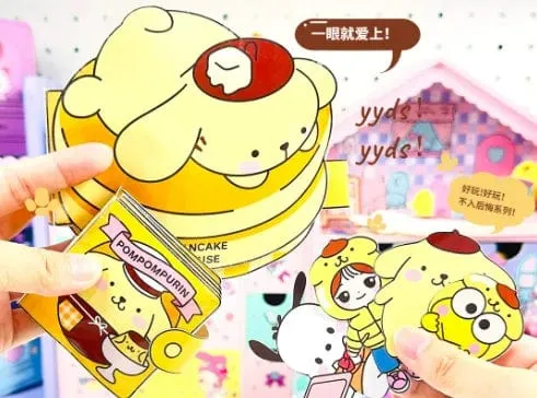 Sanrio Kawali My Melody Cinnamoroll Pochacco Pompompurin Stickerspiele Ruhiges Buch Lustiges DIY Anime Mädchen Geschenk Geschenk Spielzeug für Kinder