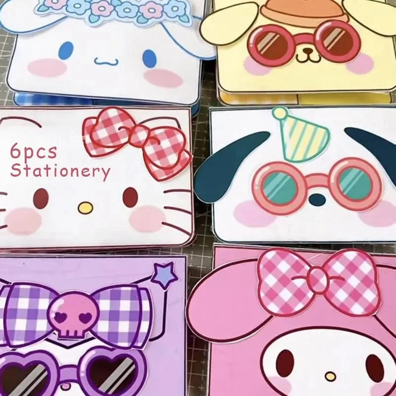 Sanrio Kawali My Melody Cinnamoroll Pochacco Pompompurin Stickerspiele Ruhiges Buch Lustiges DIY Anime Mädchen Geschenk Geschenk Spielzeug für Kinder