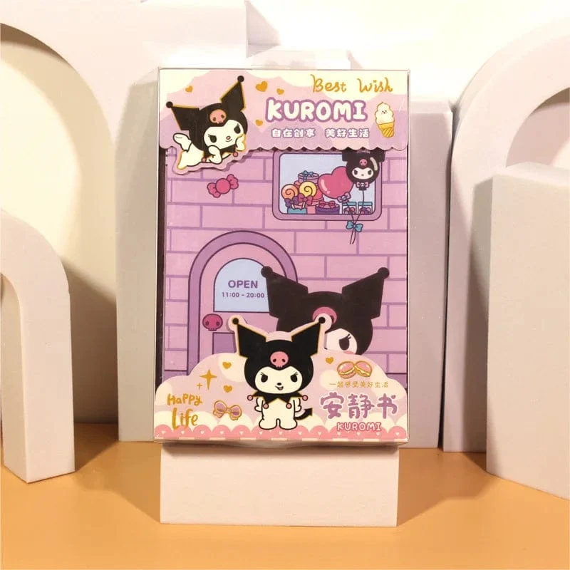 Sanrio Kawali My Melody Cinnamoroll Pochacco Pompompurin Stickerspiele Ruhiges Buch Lustiges DIY Anime Mädchen Geschenk Geschenk Spielzeug für Kinder