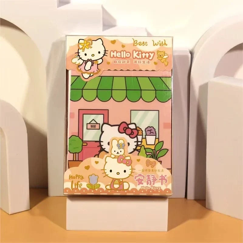Sanrio Kawali My Melody Cinnamoroll Pochacco Pompompurin Stickerspiele Ruhiges Buch Lustiges DIY Anime Mädchen Geschenk Geschenk Spielzeug für Kinder