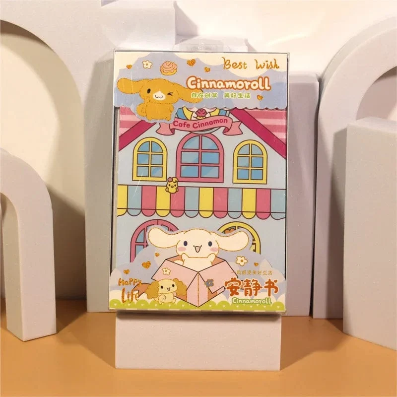 Sanrio Kawali My Melody Cinnamoroll Pochacco Pompompurin Stickerspiele Ruhiges Buch Lustiges DIY Anime Mädchen Geschenk Geschenk Spielzeug für Kinder