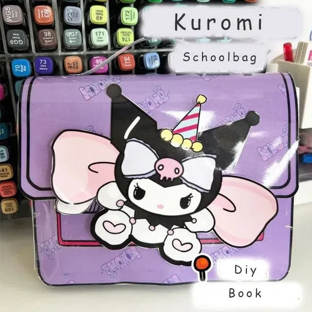 Sanrio Kawali My Melody Cinnamoroll Pochacco Pompompurin Stickerspiele Ruhiges Buch Lustiges DIY Anime Mädchen Geschenk Geschenk Spielzeug für Kinder