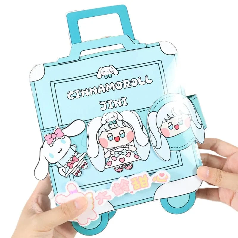 Sanrio Kawali My Melody Cinnamoroll Pochacco Pompompurin Stickerspiele Ruhiges Buch Lustiges DIY Anime Mädchen Geschenk Geschenk Spielzeug für Kinder