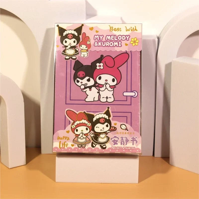 Sanrio Kawali My Melody Cinnamoroll Pochacco Pompompurin Stickerspiele Ruhiges Buch Lustiges DIY Anime Mädchen Geschenk Geschenk Spielzeug für Kinder