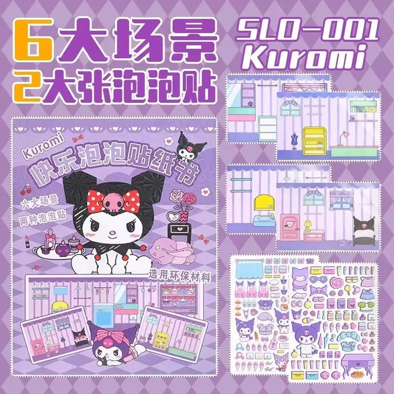 Sanrio Kawali My Melody Cinnamoroll Pochacco Pompompurin Stickerspiele Ruhiges Buch Lustiges DIY Anime Mädchen Geschenk Geschenk Spielzeug für Kinder