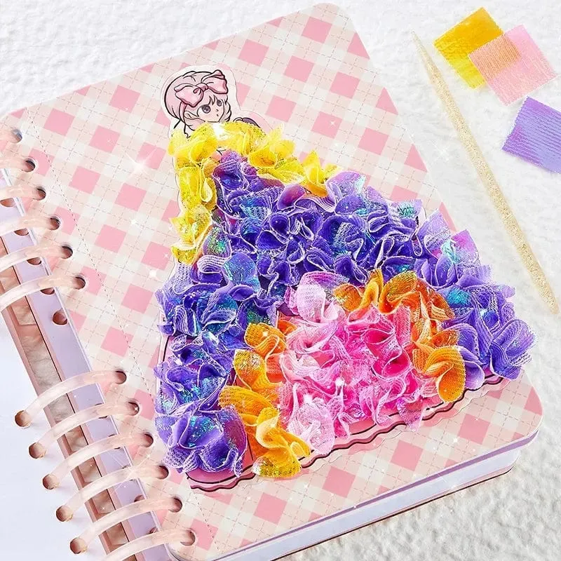 Kinder DIY Malerei Aufkleber Handwerk Spielzeug Kinder Kunst Mädchen Stossen Malerei Prinzessin Handgemachte Pädagogische Magische Kinder Geschenke
