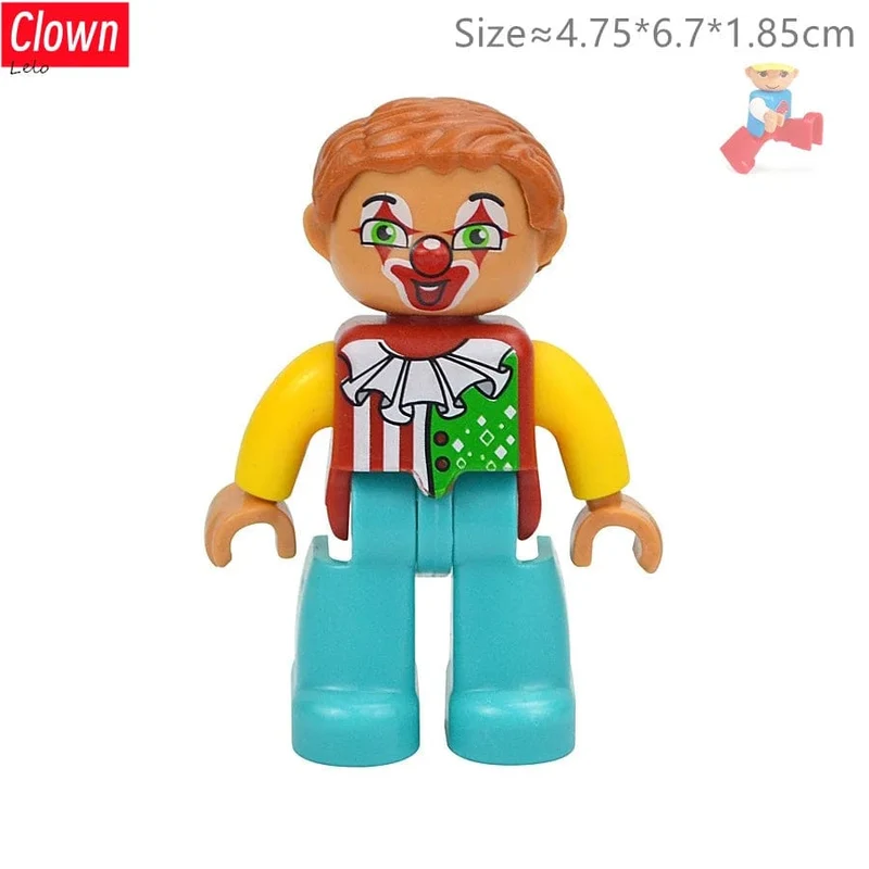 Große Größe Charakter Figuren Baustein Puppe Familie Bauer Arbeiter Arzt Polizisten Große Ziegel Kompatibel Bauen Haus Kind Spielzeug