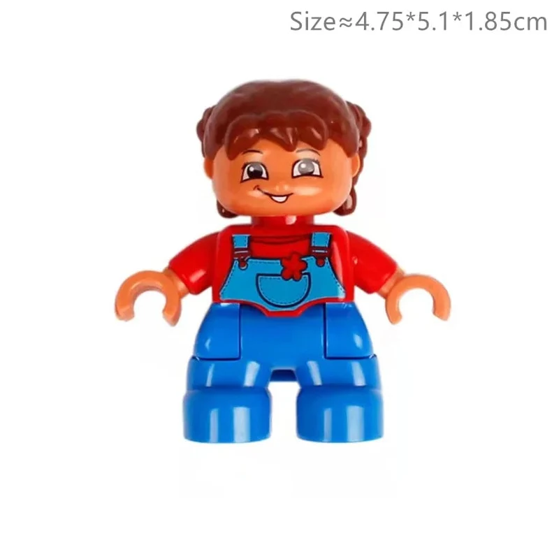 Große Größe Charakter Figuren Baustein Puppe Familie Bauer Arbeiter Arzt Polizisten Große Ziegel Kompatibel Bauen Haus Kind Spielzeug