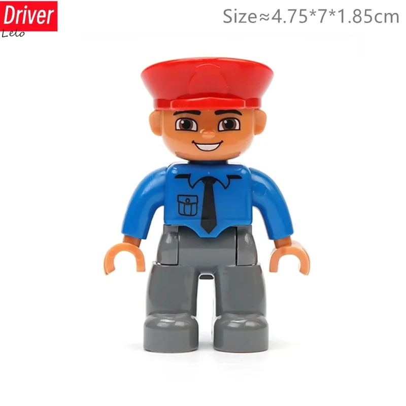 Große Größe Charakter Figuren Baustein Puppe Familie Bauer Arbeiter Arzt Polizisten Große Ziegel Kompatibel Bauen Haus Kind Spielzeug