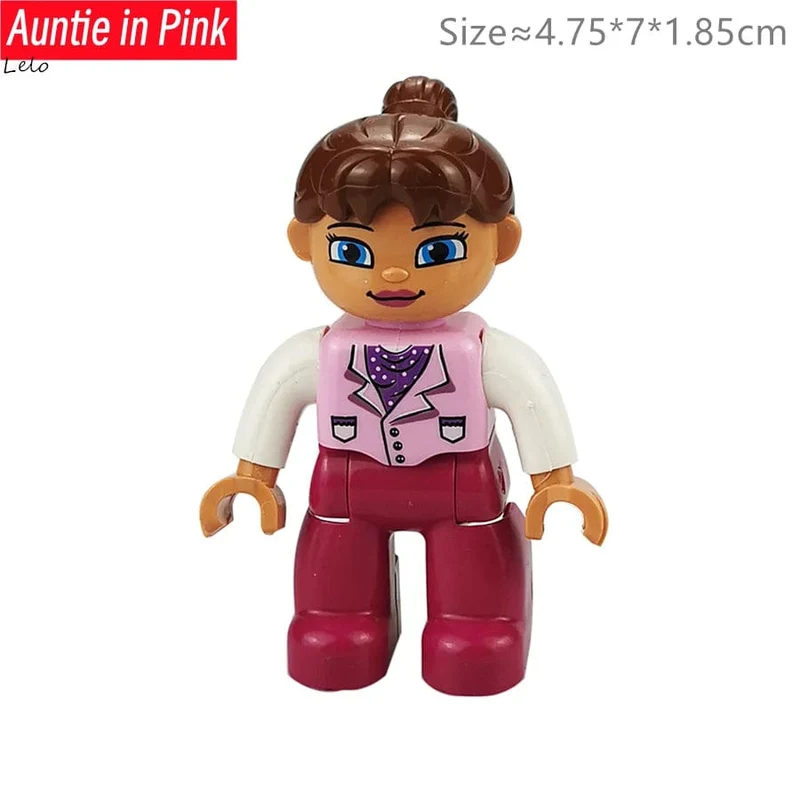 Große Größe Charakter Figuren Baustein Puppe Familie Bauer Arbeiter Arzt Polizisten Große Ziegel Kompatibel Bauen Haus Kind Spielzeug