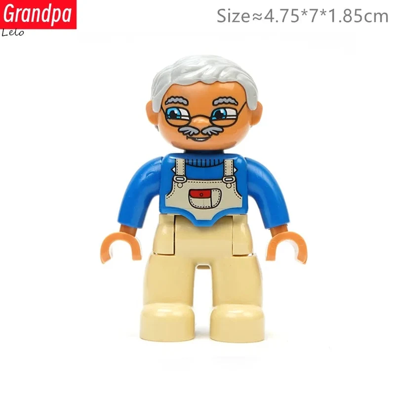 Große Größe Charakter Figuren Baustein Puppe Familie Bauer Arbeiter Arzt Polizisten Große Ziegel Kompatibel Bauen Haus Kind Spielzeug