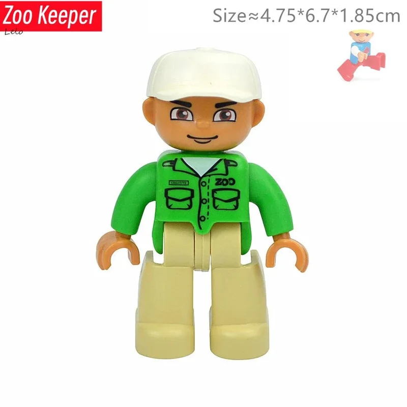 Große Größe Charakter Figuren Baustein Puppe Familie Bauer Arbeiter Arzt Polizisten Große Ziegel Kompatibel Bauen Haus Kind Spielzeug