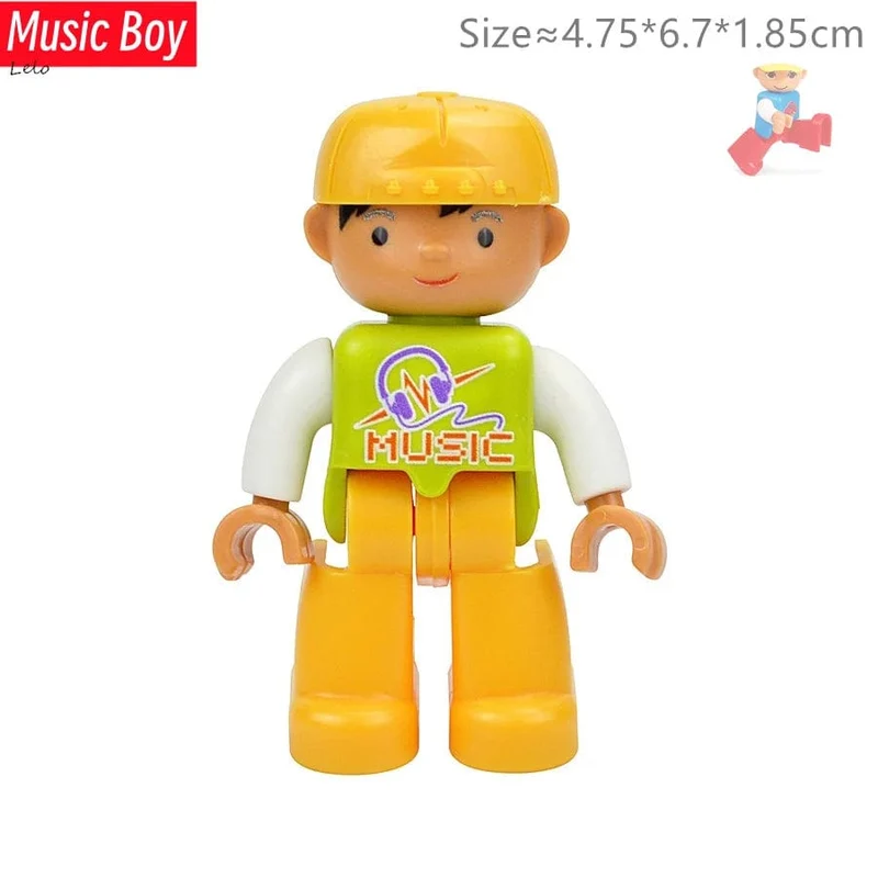 Große Größe Charakter Figuren Baustein Puppe Familie Bauer Arbeiter Arzt Polizisten Große Ziegel Kompatibel Bauen Haus Kind Spielzeug