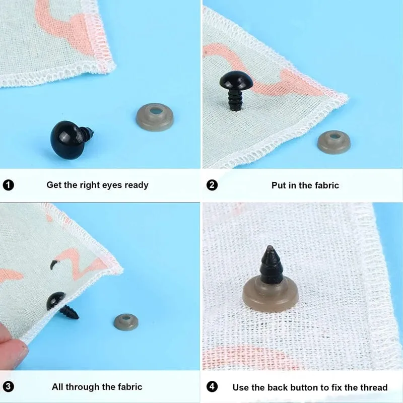 100/50PCS 5-20mm Schwarz Kunststoff Sicherheits Augen Für Spielzeug Amigurumi Diy Kit Handwerk Teddybär Spielzeug auge Für Puppe Dekoration Zubehör