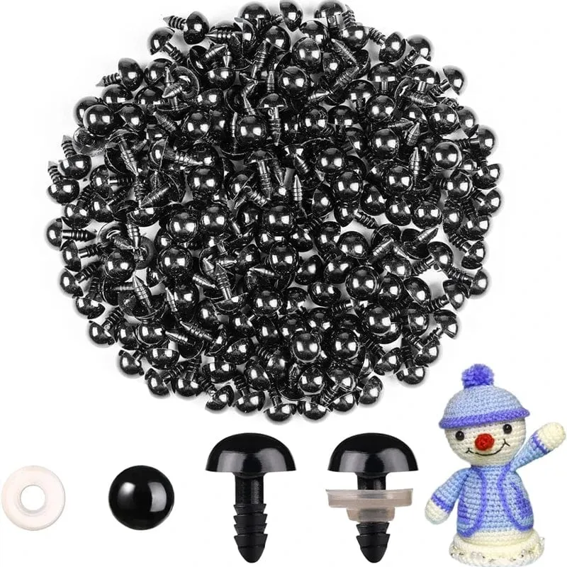 200/100PCS Schwarz Kunststoff Sicherheits Augen Für Spielzeug Amigurumi Diy Kit Handwerk TeddyBear Spielzeug Auge Für Puppe Dekoration zubehör 5-20mm