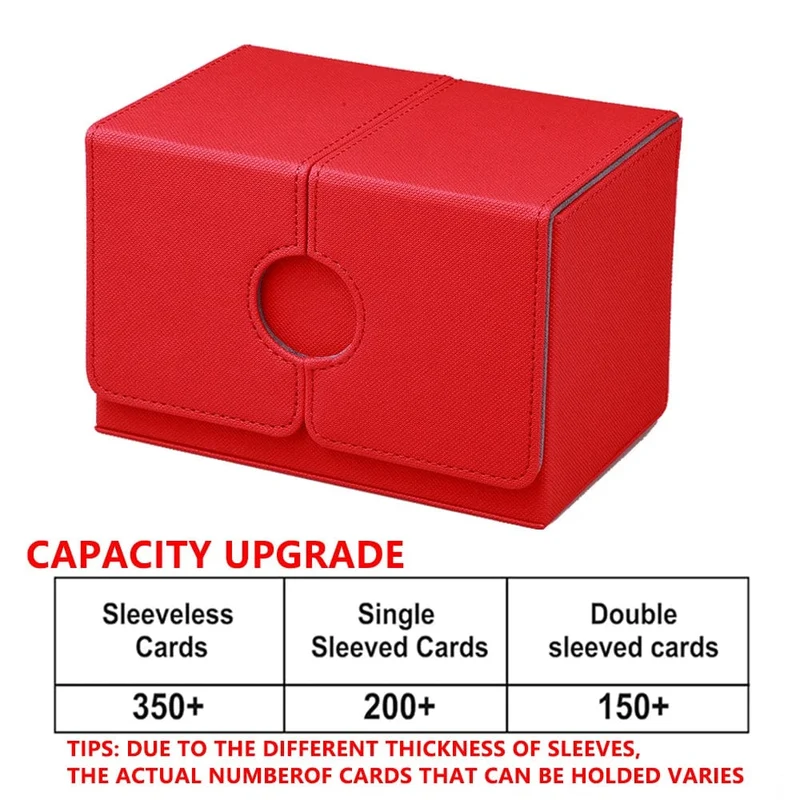 Kartenetui Kartenbox Magic TCG Mid Large Deck Case Einfarbige Aufbewahrungsbox Top Side-Loading Weihnachtsspielzeug Spiele-Sammelkarten