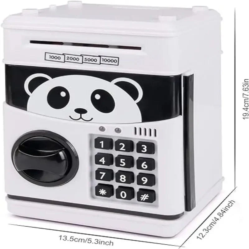 Sparschwein für Kinder, elektronisches Passwort, Sparschwein für Kinder, sicher, Panda, Einhorn, Cartoon, Mini-Geldautomaten, Spielzeug für Jungen und Mädchen