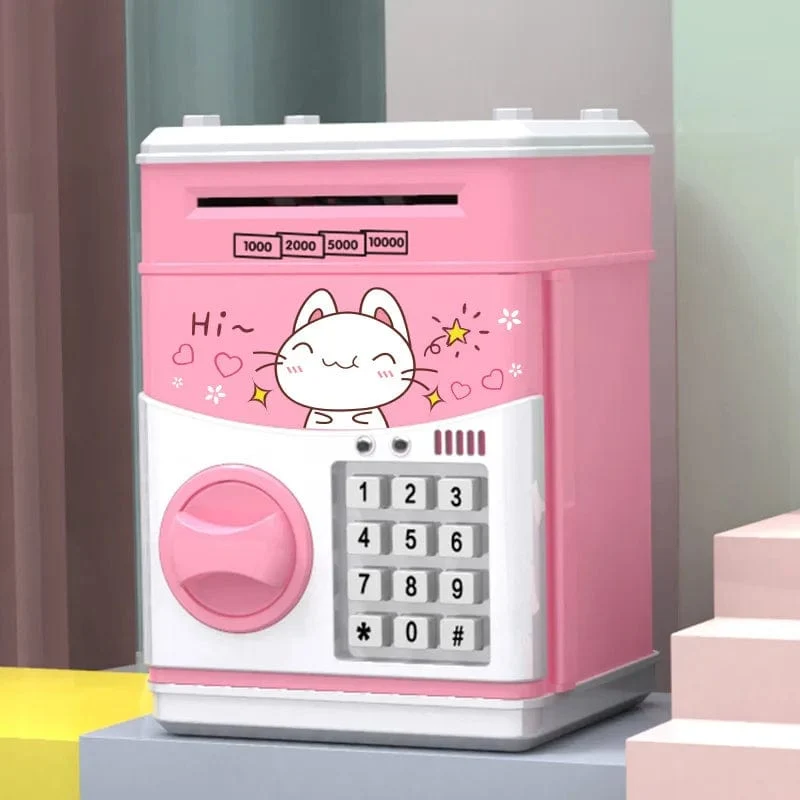 Sparschwein für Kinder, elektronisches Passwort, Sparschwein für Kinder, sicher, Panda, Einhorn, Cartoon, Mini-Geldautomaten, Spielzeug für Jungen und Mädchen
