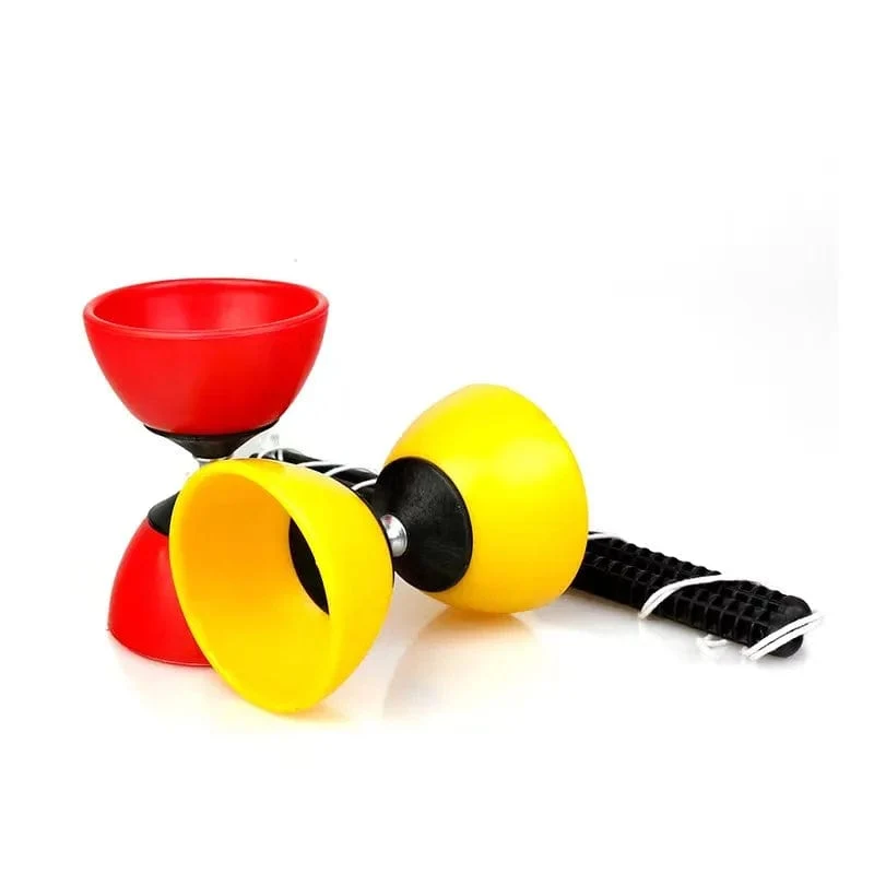 Lustiges chinesisches YOYO 3 Lager Diabolo Set Metallstäbe Tasche Spielzeug für Kinder Kinder Erwachsene ältere Menschen Spielzeug