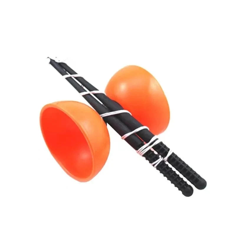 Lustiges chinesisches YOYO 3 Lager Diabolo Set Metallstäbe Tasche Spielzeug für Kinder Kinder Erwachsene ältere Menschen Spielzeug