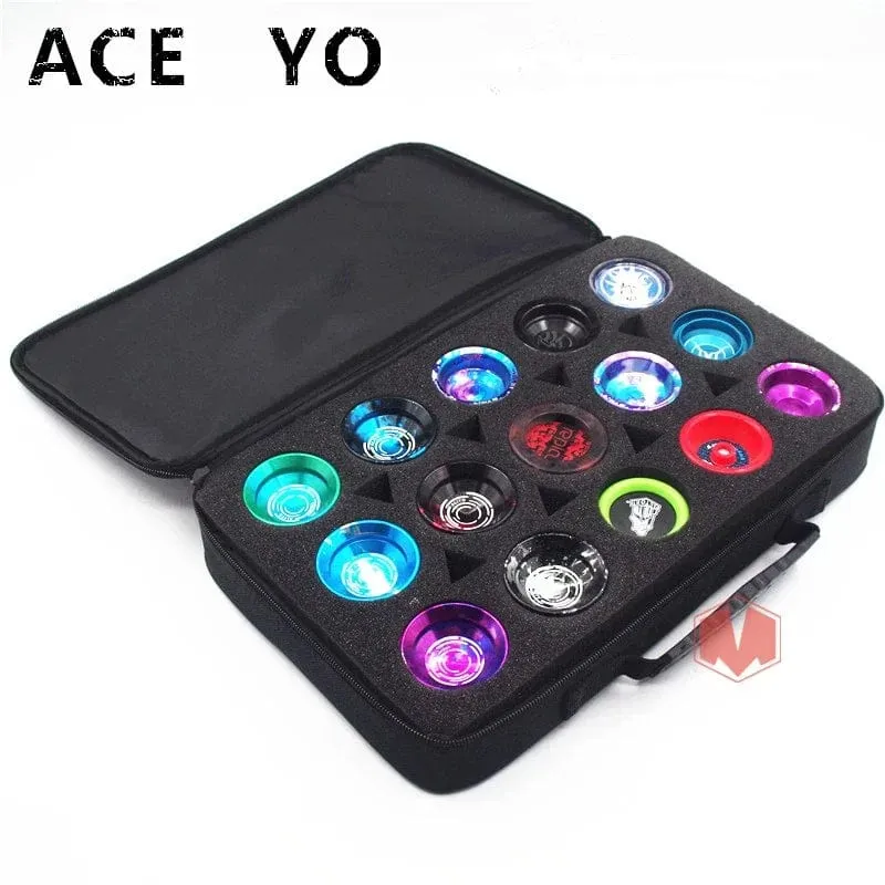 ACEYO YOYO Bag 15 Löcher Yo-Yo-Eintrittspaket Professionelle Yoyo-Sammeltasche Yoyo-Zubehörtasche