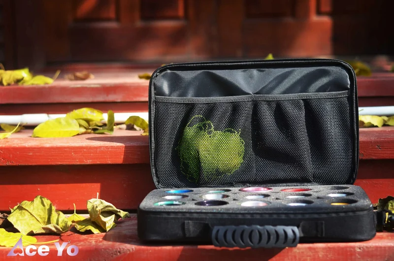 ACEYO YOYO Bag 15 Löcher Yo-Yo-Eintrittspaket Professionelle Yoyo-Sammeltasche Yoyo-Zubehörtasche
