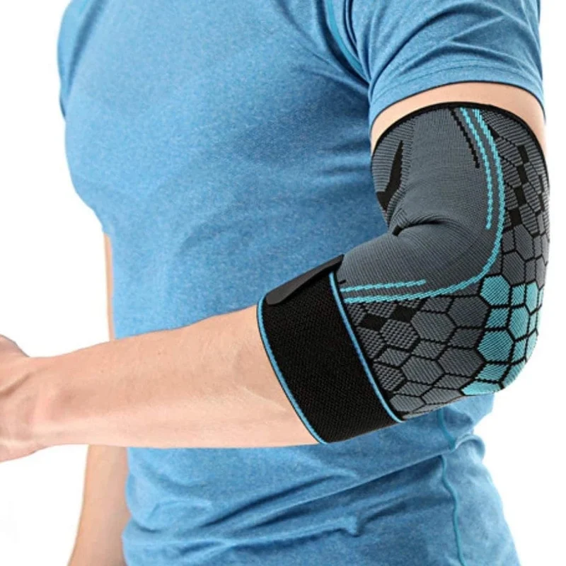 1-teilige Ellenbogenbandage, Kompressionshülse, Armstütze, elastische Hülse mit Riemen für Golf, Basketball, Tennis, Training, Arthritis, Schmerzlinderung