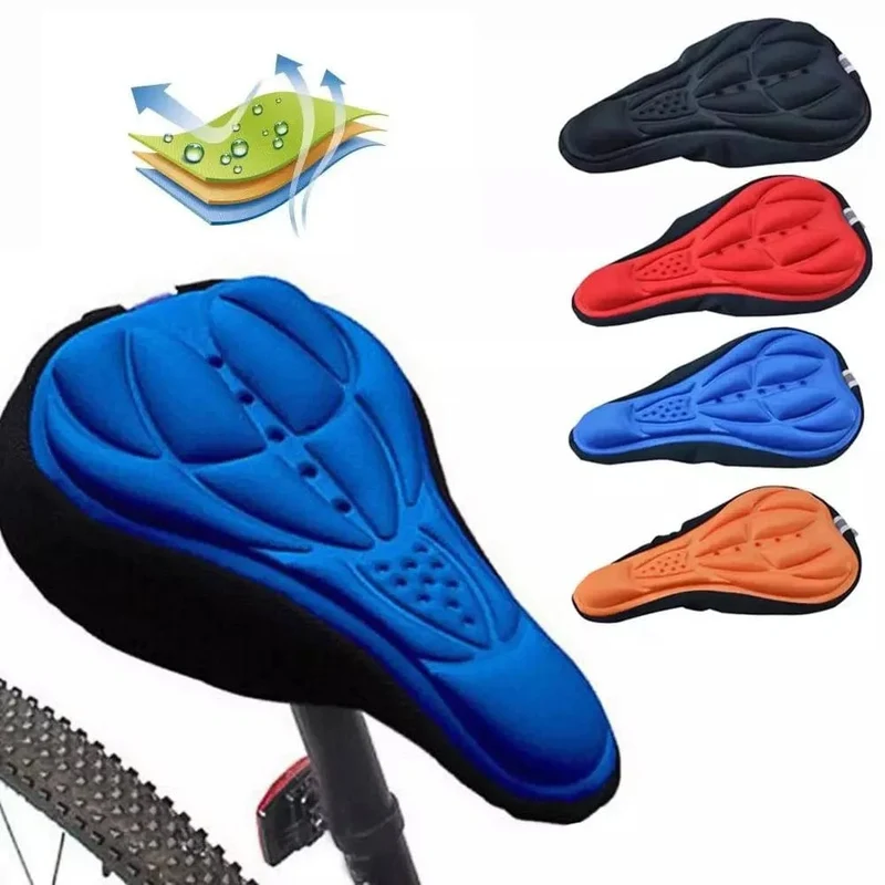 Neue 3D Fahrrad Sattel Weiche Abdeckung Komfort Atmungsaktive Schwamm Schaum Sitzkissen Radfahren Sitz Pad Ciclismo Mountainbike Zubehör
