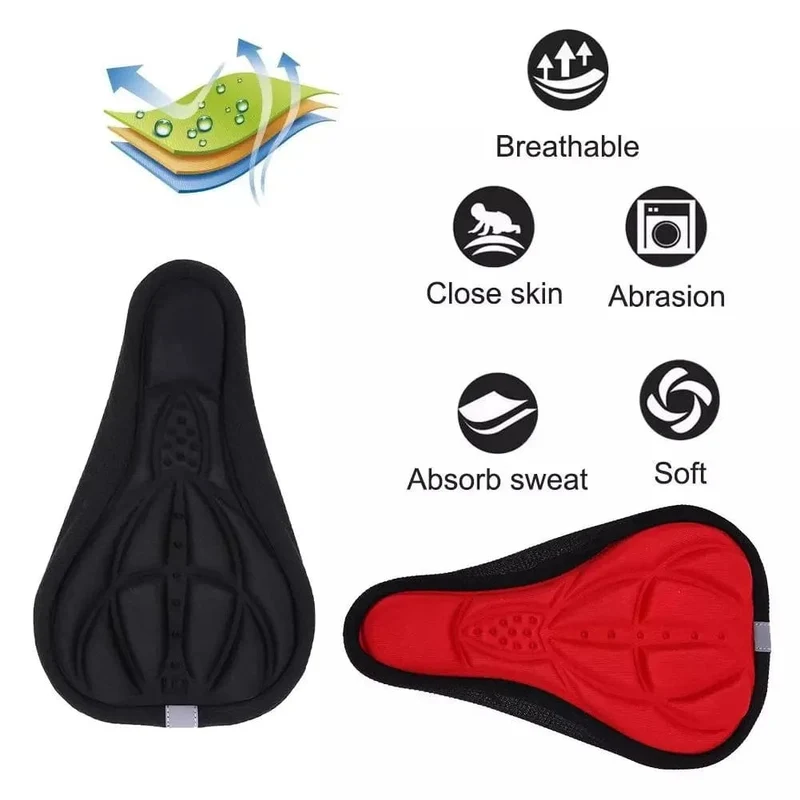 Neue 3D Fahrrad Sattel Weiche Abdeckung Komfort Atmungsaktive Schwamm Schaum Sitzkissen Radfahren Sitz Pad Ciclismo Mountainbike Zubehör