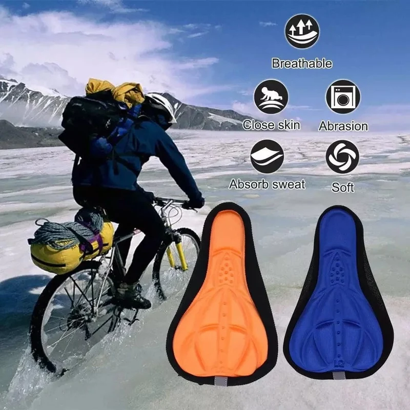 Neue 3D Fahrrad Sattel Weiche Abdeckung Komfort Atmungsaktive Schwamm Schaum Sitzkissen Radfahren Sitz Pad Ciclismo Mountainbike Zubehör