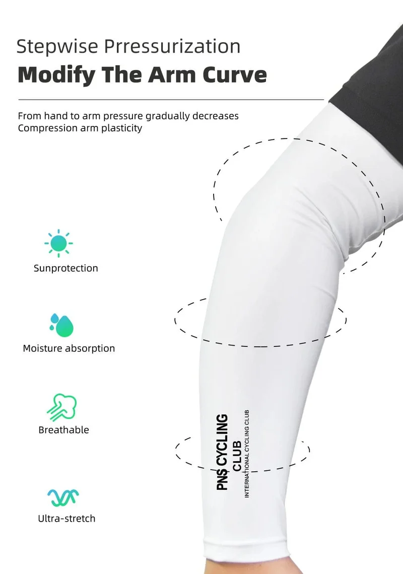 PNS Sommer-Radsport-Ärmel, Eisseide, Armstulpen, Unisex, Sonnenschutz, UV-Arm-Abdeckung, atmungsaktiv, Radfahren, Arm-Hülse, Sport-Ärmelmanschette