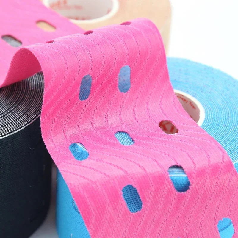 Kindmax Hole Kinesiology Tape Knieschoner für Körpersport, elastisches Sporttape zur Muskelunterstützung, Zerrungsverletzung, Schmerzlinderung