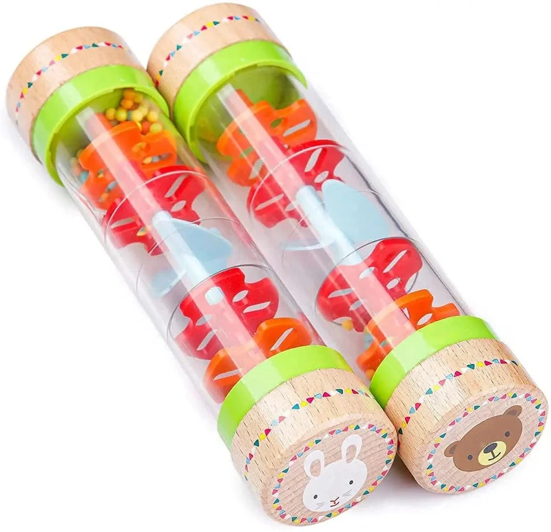 Holz Pädagogisches Spielzeug Musikinstrumente Für Kinder Rainmaker Regen Sticks Spiel Kid Montessori Rasseln Baby Spielzeug 0 12 Monate