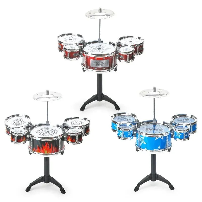 Schlagzeugsets für Kinder, Anfänger, Kinderspielzeug, dynamische Jazztrommeln für westliches Schlaginstrument