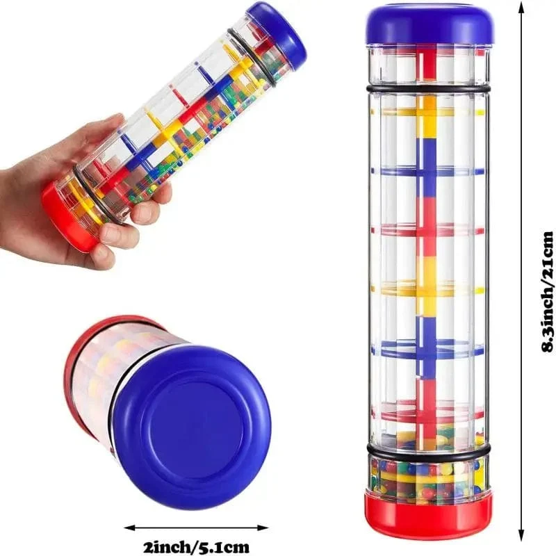 Babyspielzeug 6–12 Monate, entwicklungsfördernd, sensorischer Regenstab, Shaker, Rassel, Regenmacher, Babyspielzeug, Regenstab, Musikinstrument für Babys