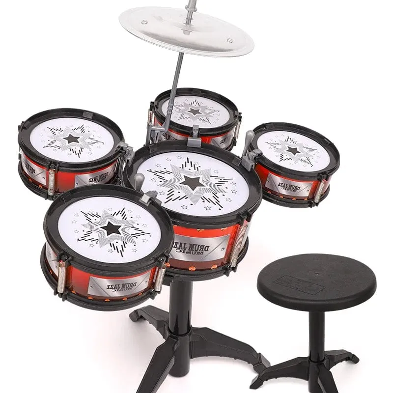 Simulation Drum Set Junior Drums Kit Jazz Drums Percussion Musical Instrument Weisheit Entwicklung Spielzeug Für Kinder Kid Geschenke